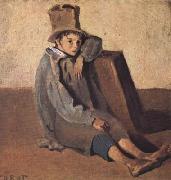 Jean Baptiste Camille  Corot L'enfant au chapeau haut de forme (mk11) USA oil painting reproduction